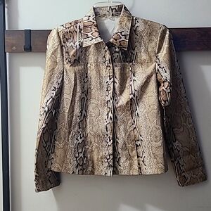 Faux Snakeskin Jacket